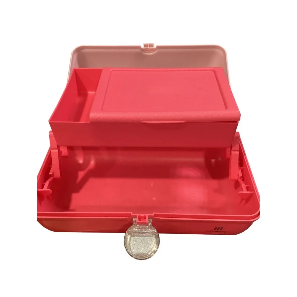 Caboodles x Ulta Beauty On-The-Go Girl Makeup Case Pink Glitter Organizer Mirror
